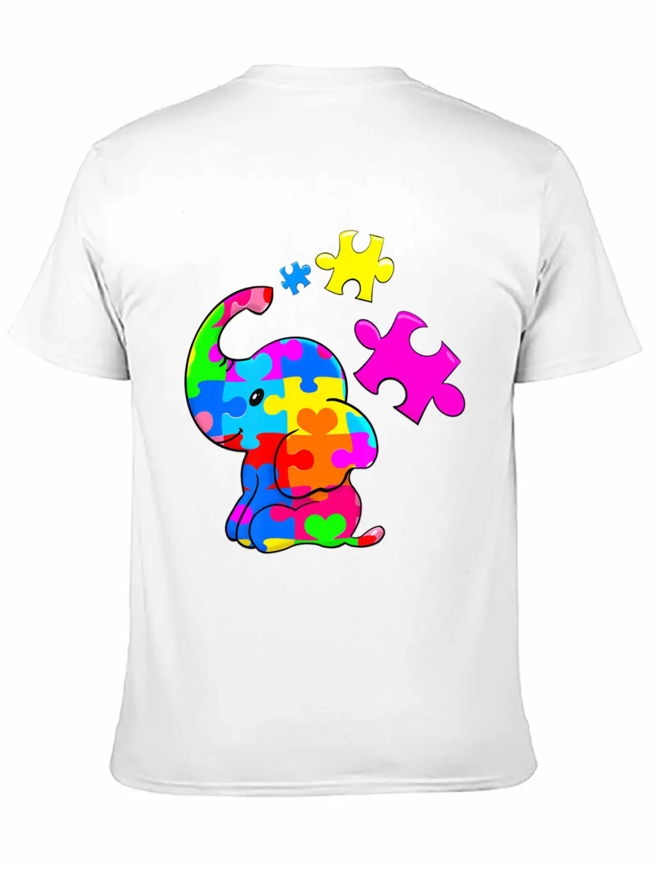 Cute Autism Elephant Autism Awareness Autistic Breathable Soft Cotton T-Shirt – Timeless Casual Look