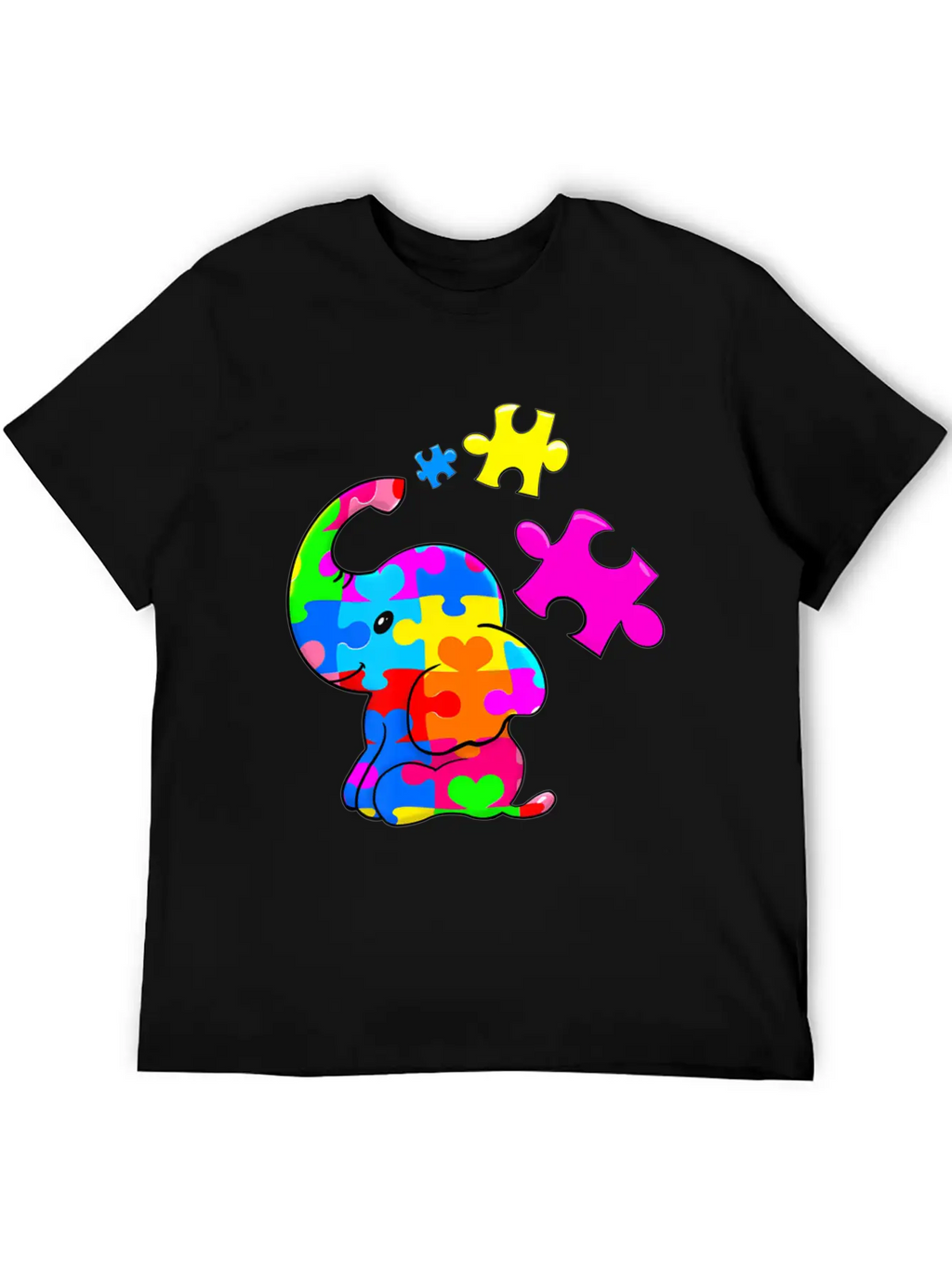 Cute Autism Elephant Autism Awareness Autistic Breathable Soft Cotton T-Shirt – Timeless Casual Look