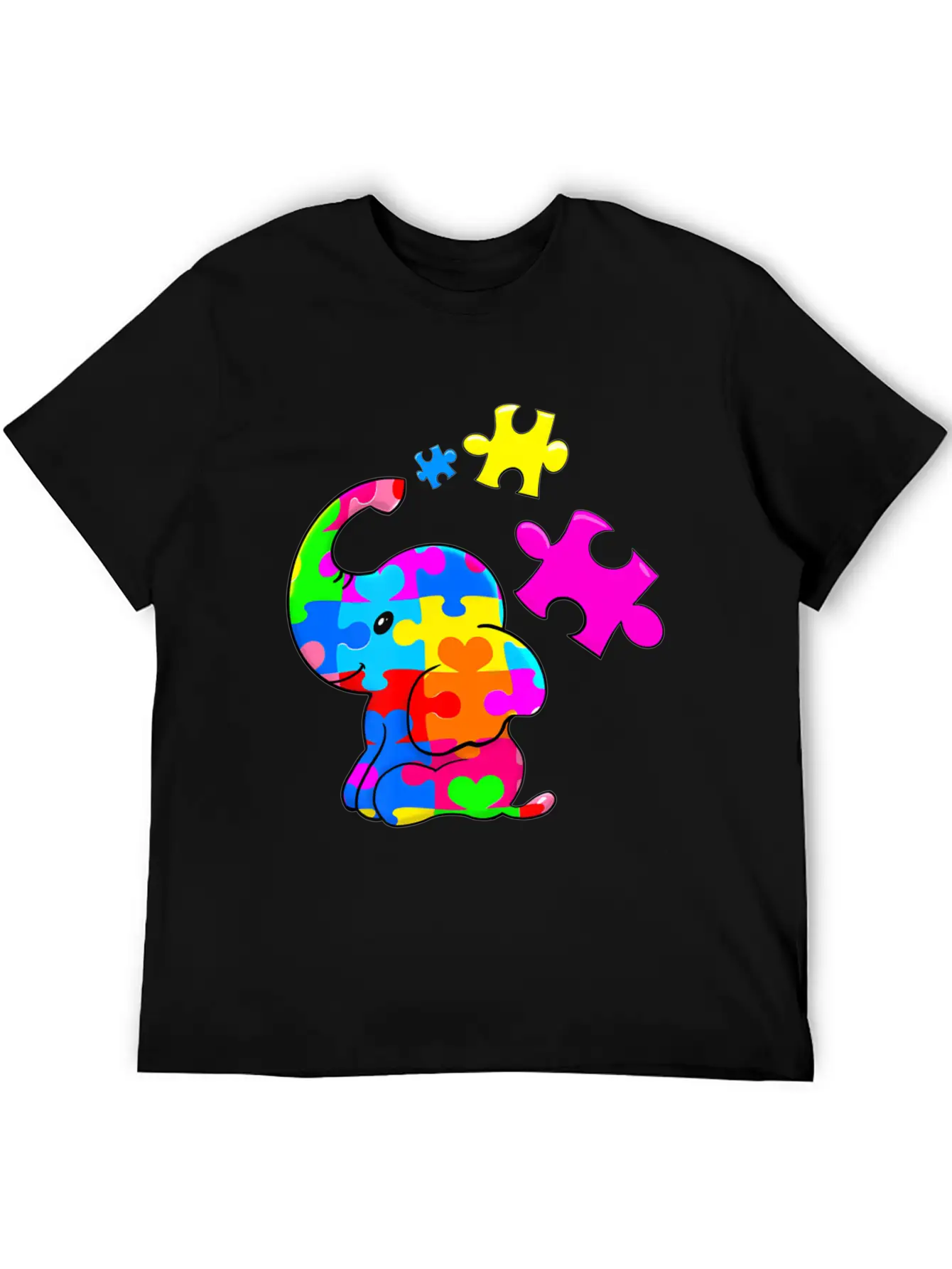 Cute Autism Elephant Autism Awareness Autistic Breathable Soft Cotton T-Shirt – Timeless Casual Look