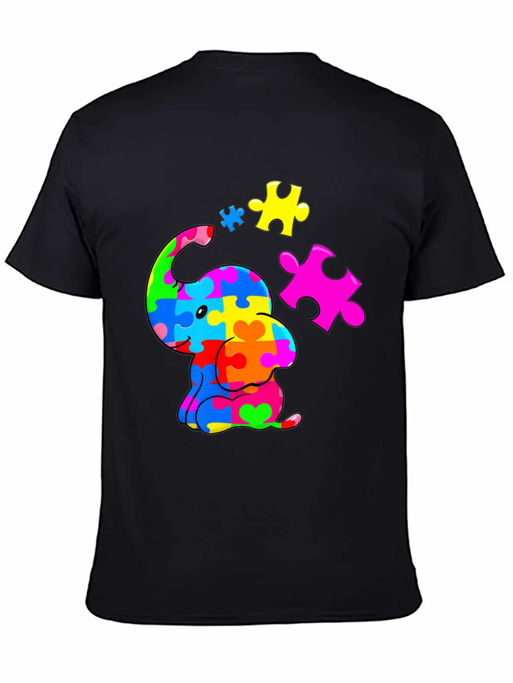 Cute Autism Elephant Autism Awareness Autistic Breathable Soft Cotton T-Shirt – Timeless Casual Look