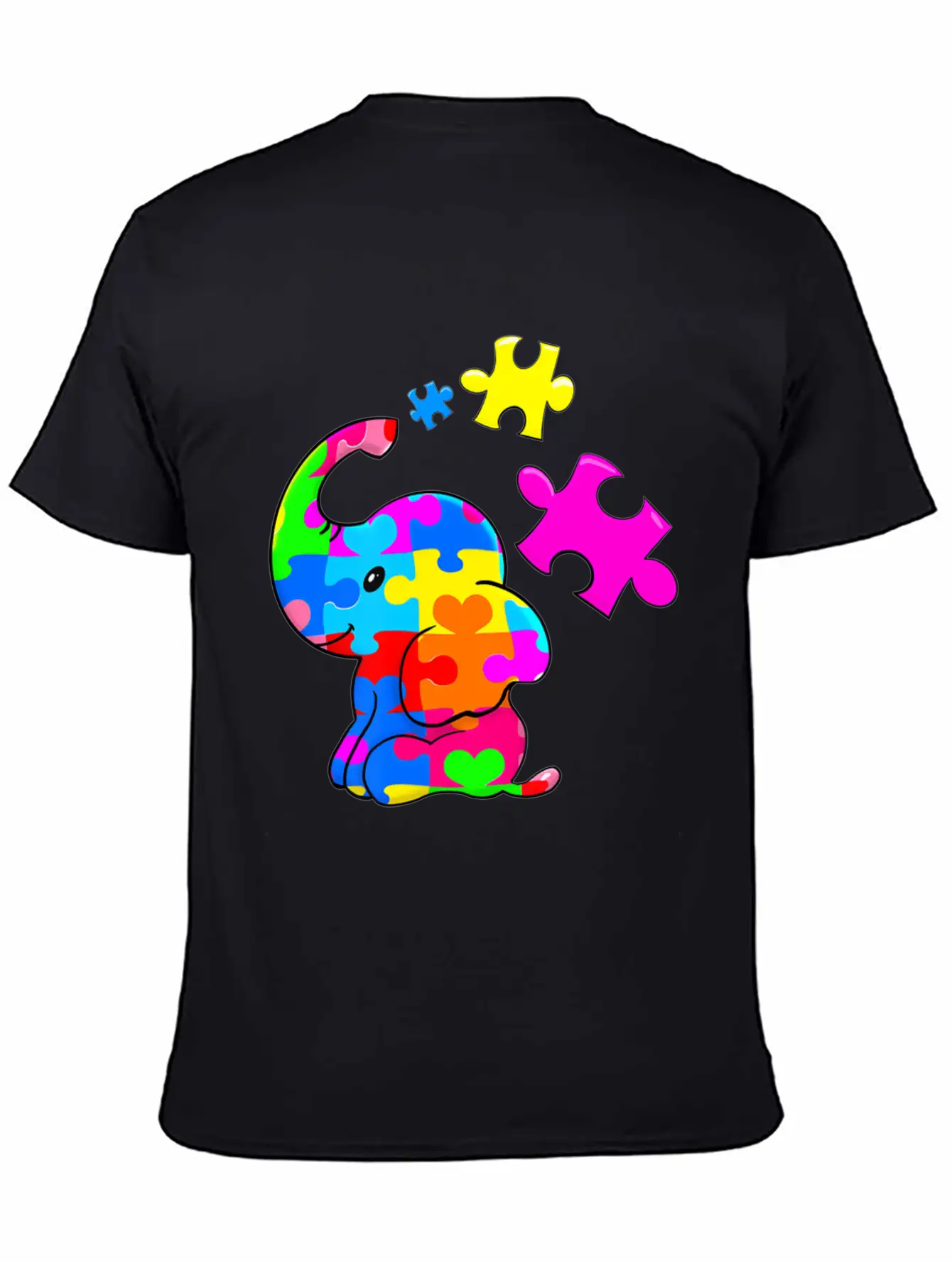 Cute Autism Elephant Autism Awareness Autistic Breathable Soft Cotton T-Shirt – Timeless Casual Look