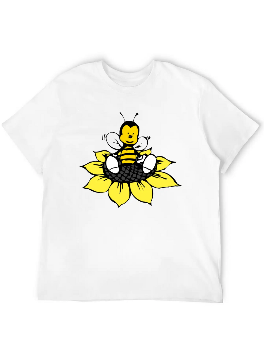 Cute Bee Breathable Graphic T-Shirt – Perfect For Casual Days