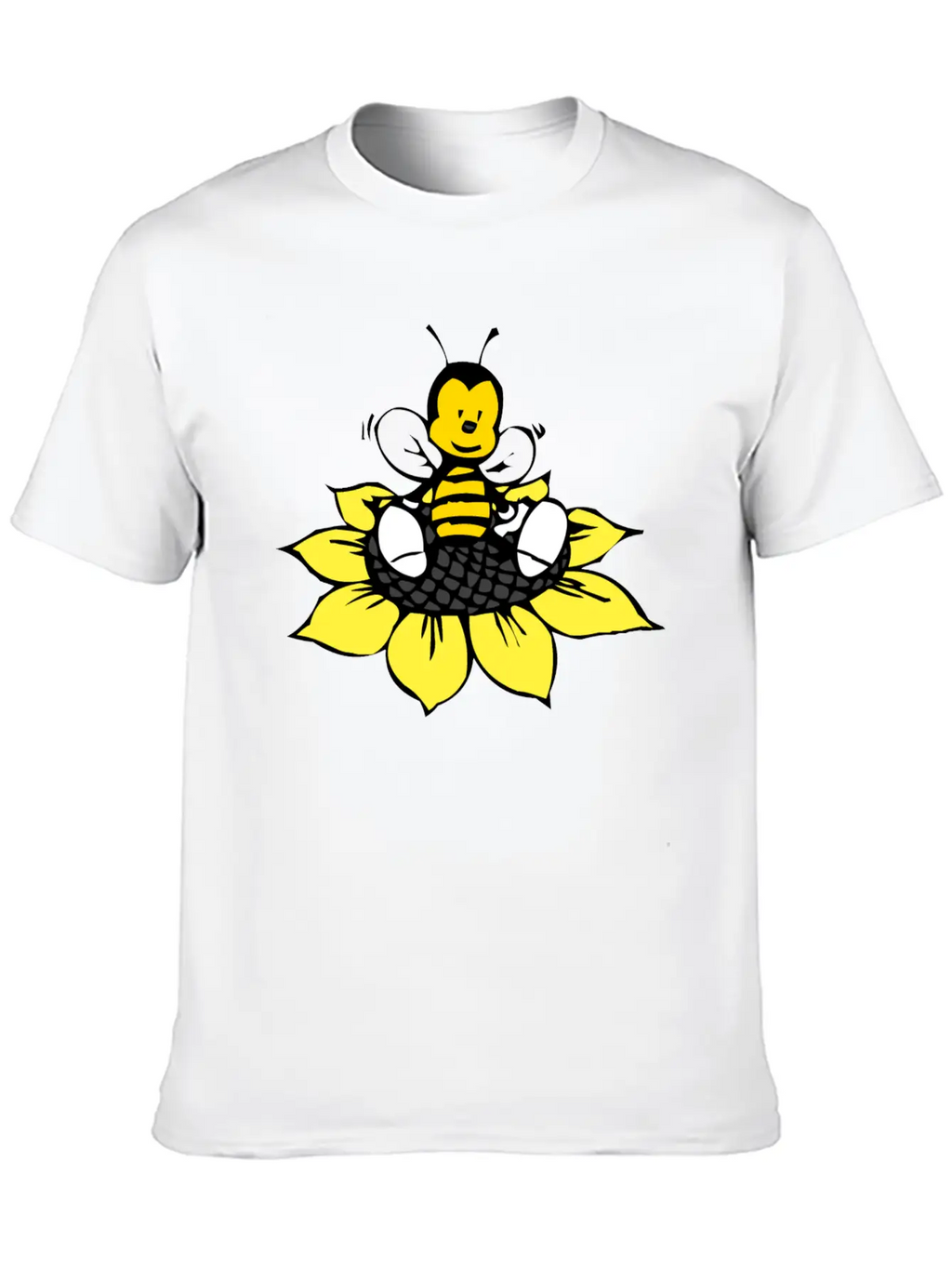 Cute Bee Breathable Graphic T-Shirt – Perfect For Casual Days