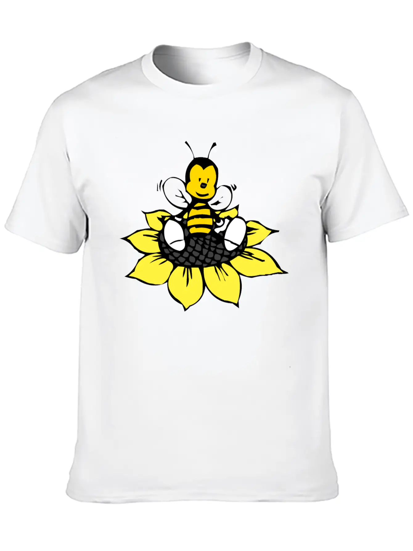 Cute Bee Breathable Graphic T-Shirt – Perfect For Casual Days