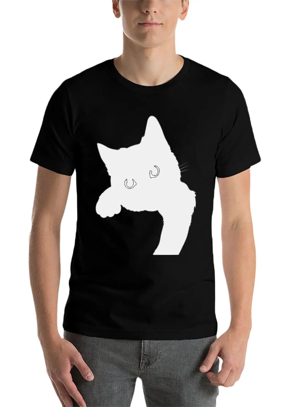Cute Black Cat Stylish Everyday T-Shirt – Unisex Basic Cotton Tee