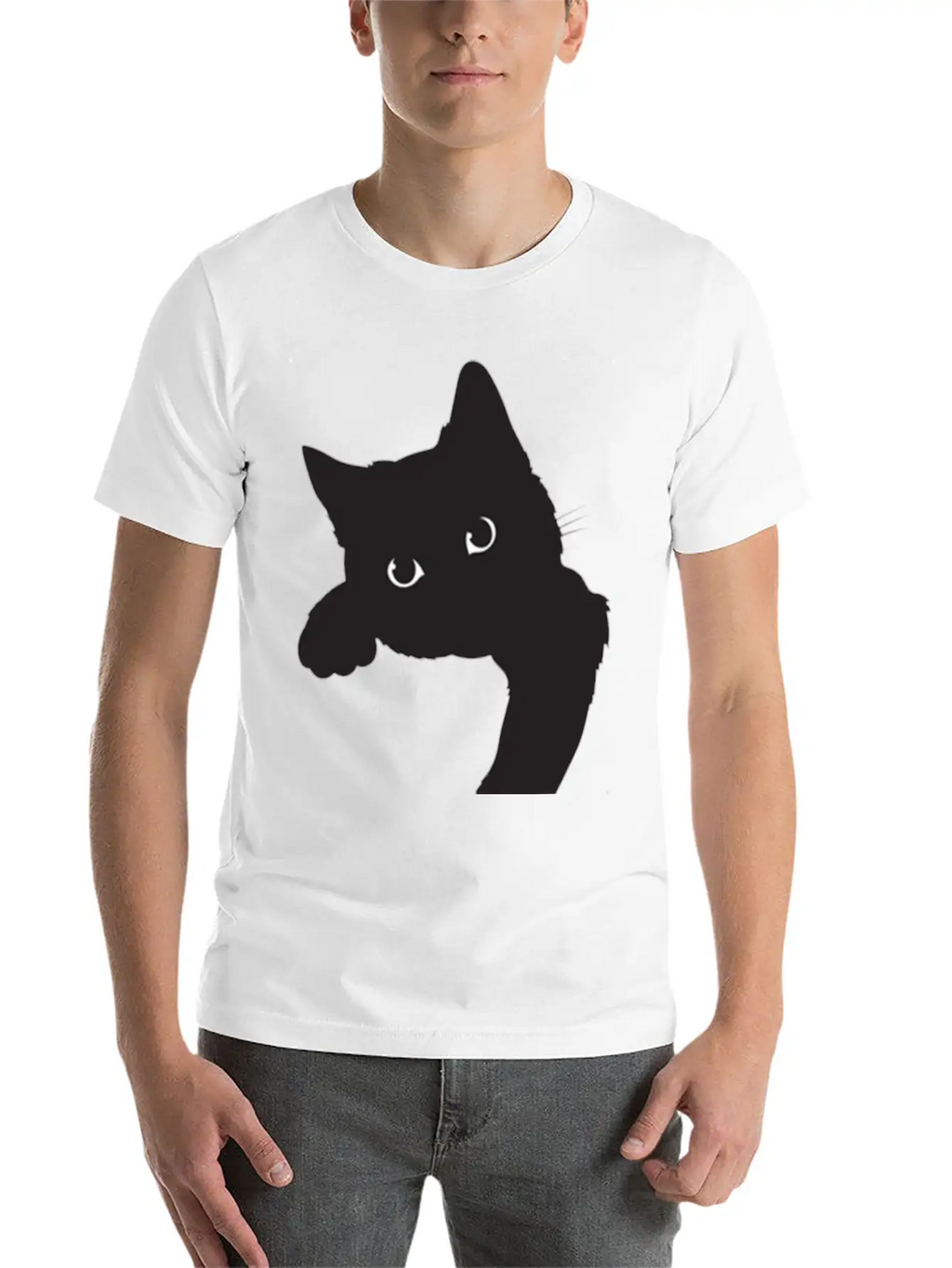 Cute Black Cat Stylish Everyday T-Shirt – Unisex Basic Cotton Tee