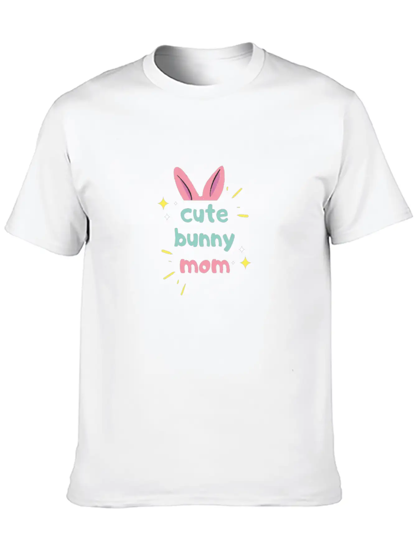Cute Bunny Mom Cute Rabbit Bunny Mom Breathable Soft Cotton T-Shirt – Timeless Casual Look