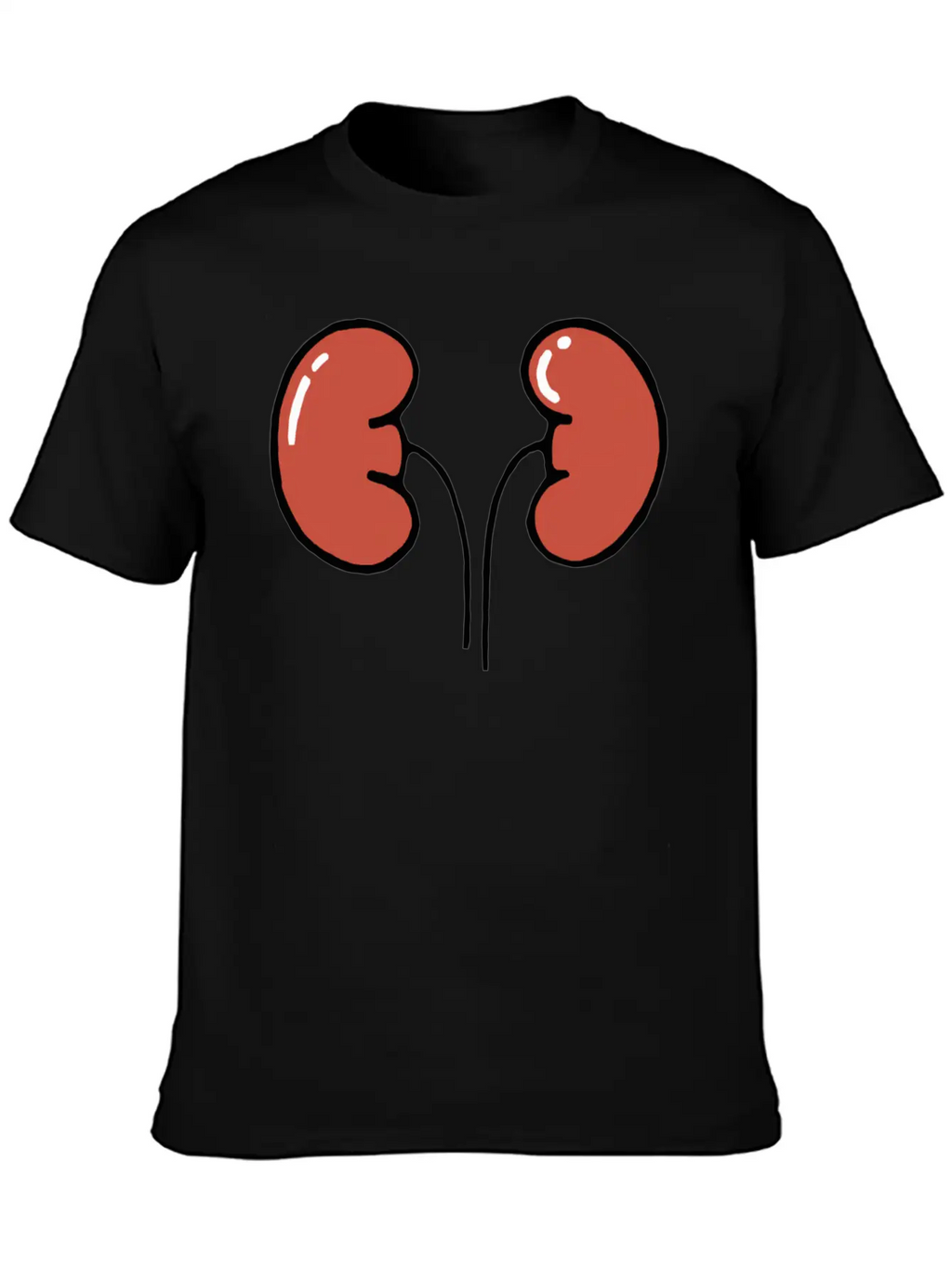 Cute Cartoon Kidneys Unisex Casual T-Shirt – Clean Design For Daily Comfort