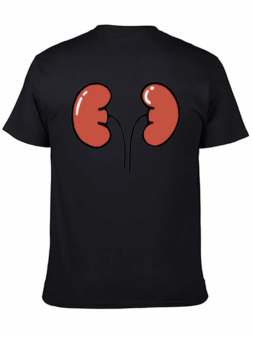 Cute Cartoon Kidneys Unisex Casual T-Shirt – Clean Design For Daily Comfort