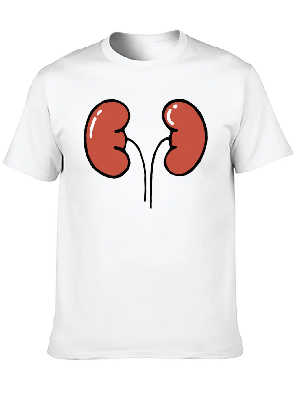 Cute Cartoon Kidneys Unisex Casual T-Shirt – Clean Design For Daily Comfort