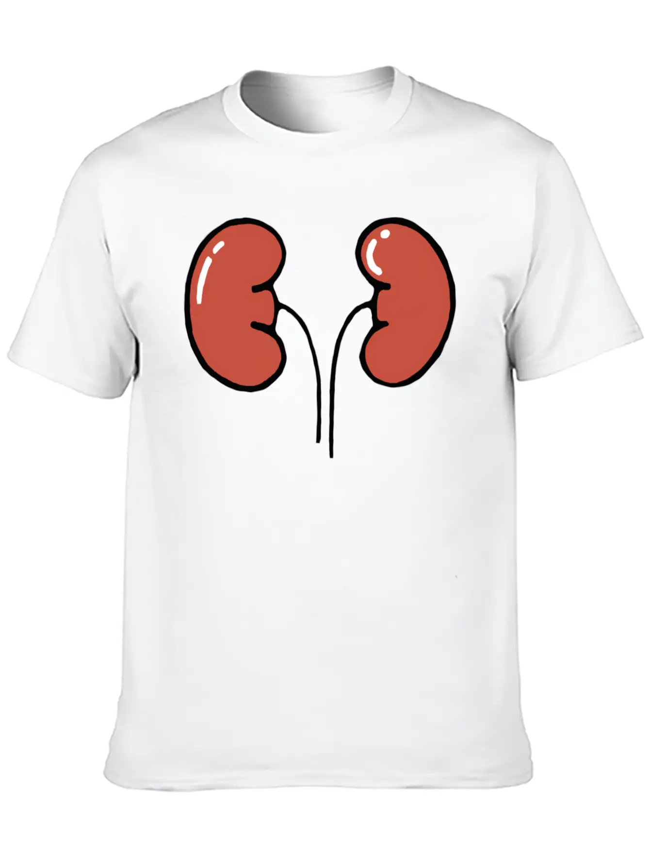 Cute Cartoon Kidneys Unisex Casual T-Shirt – Clean Design For Daily Comfort