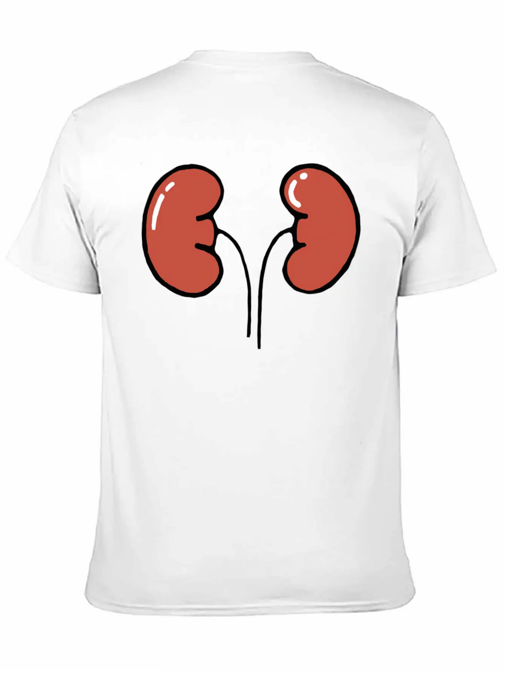 Cute Cartoon Kidneys Unisex Casual T-Shirt – Clean Design For Daily Comfort