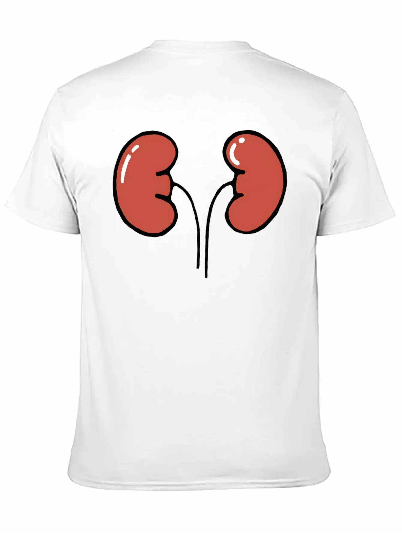 Cute Cartoon Kidneys Unisex Casual T-Shirt – Clean Design For Daily Comfort