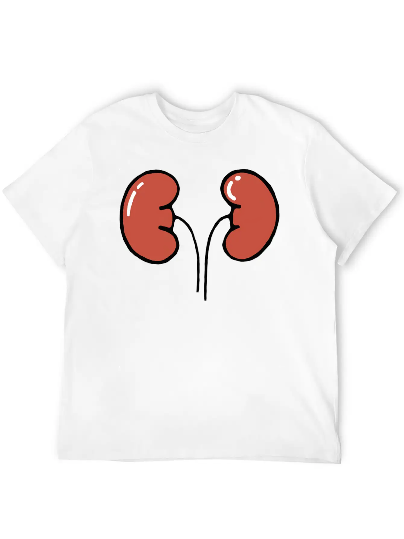Cute Cartoon Kidneys Unisex Casual T-Shirt – Clean Design For Daily Comfort