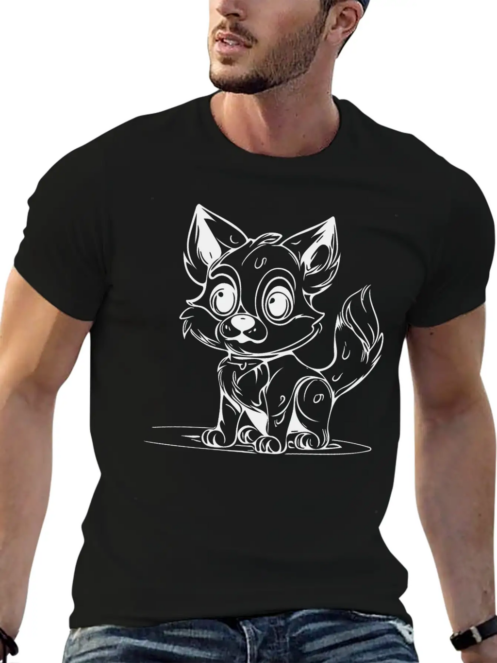 Cute Children's Dog Portrait For Dog Owners Classic Cotton Tee – Unisex Comfort For Any Season