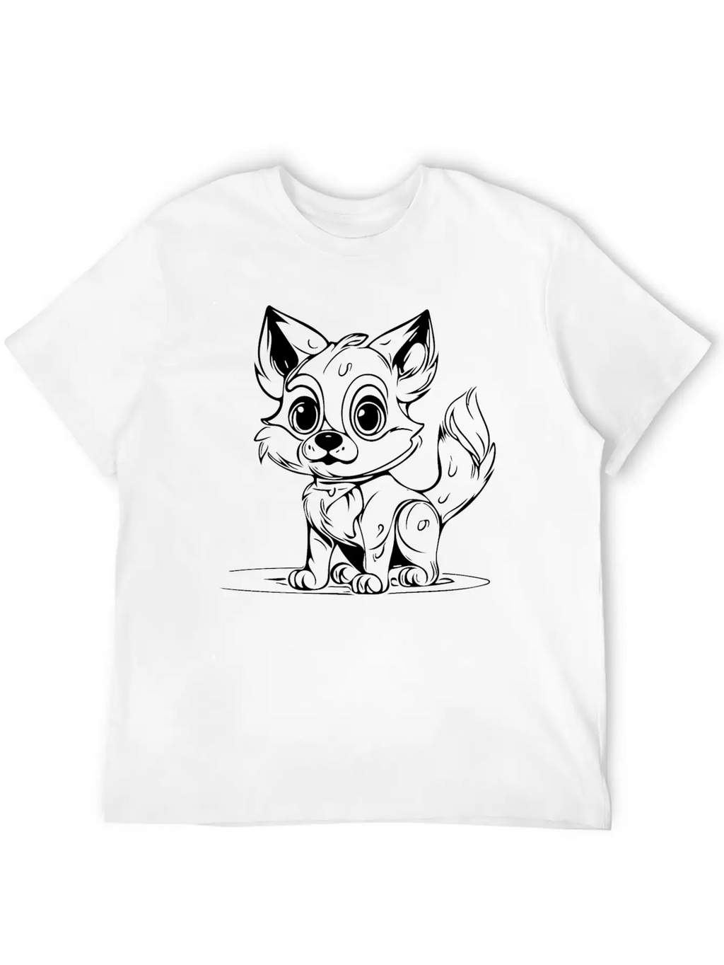 Cute Children's Dog Portrait For Dog Owners Classic Cotton Tee – Unisex Comfort For Any Season