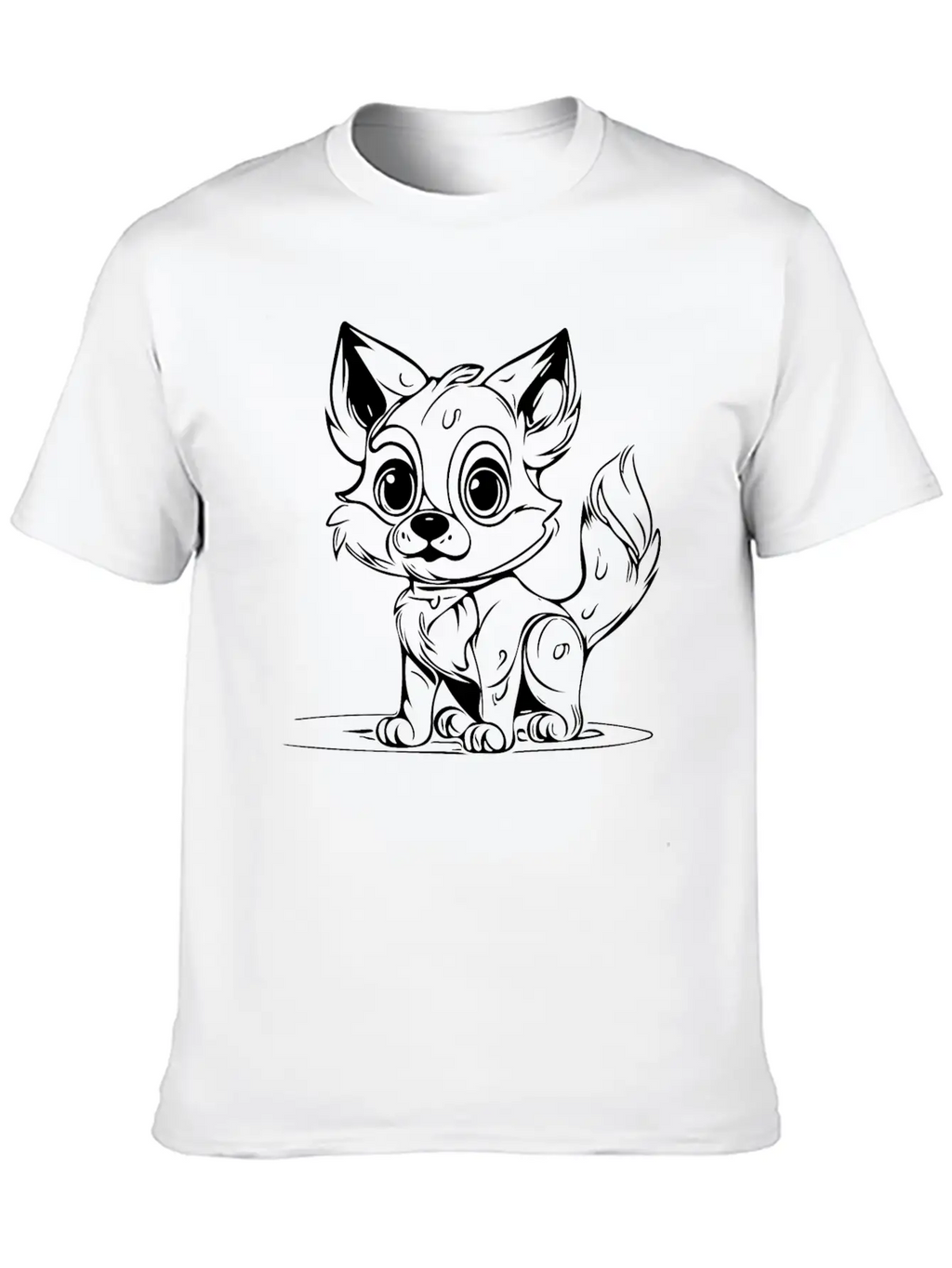 Cute Children's Dog Portrait For Dog Owners Classic Cotton Tee – Unisex Comfort For Any Season