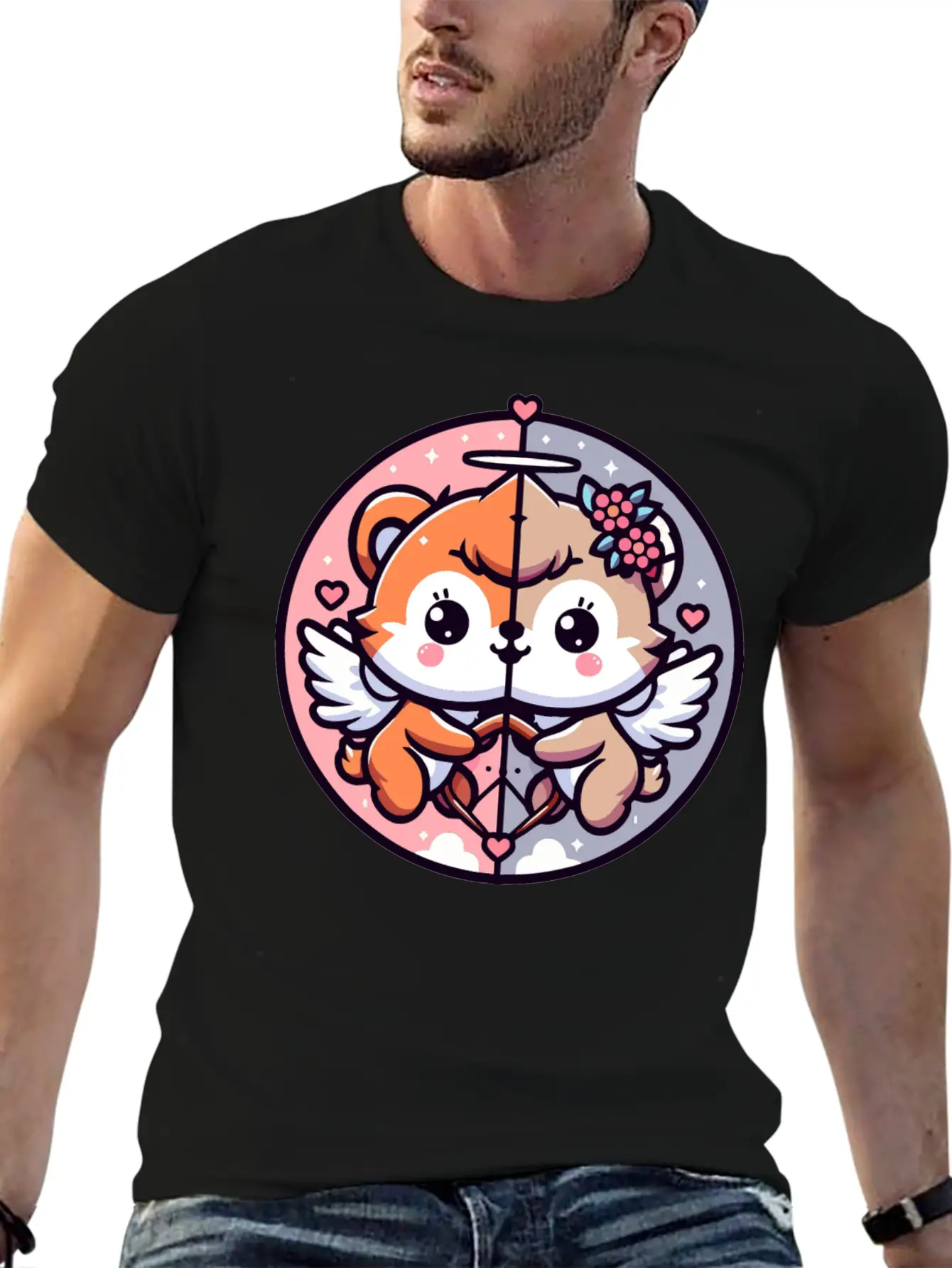CUTE CUPID BABY ANIMAL Unisex Casual T-Shirt – Clean Design For Daily Comfort