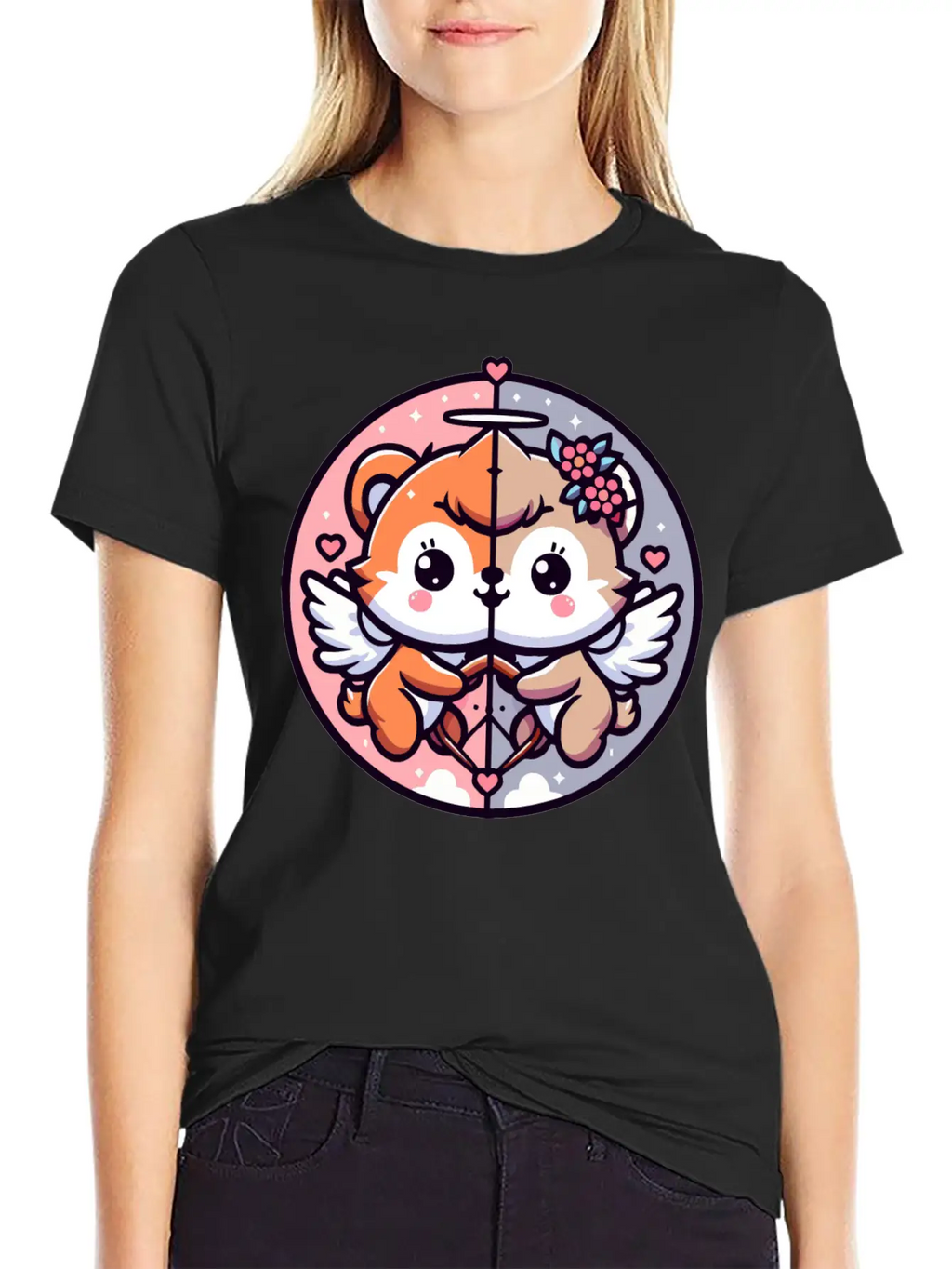 CUTE CUPID BABY ANIMAL Unisex Casual T-Shirt – Clean Design For Daily Comfort