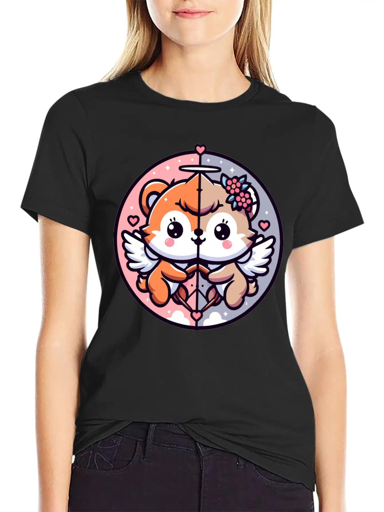 CUTE CUPID BABY ANIMAL Unisex Casual T-Shirt – Clean Design For Daily Comfort