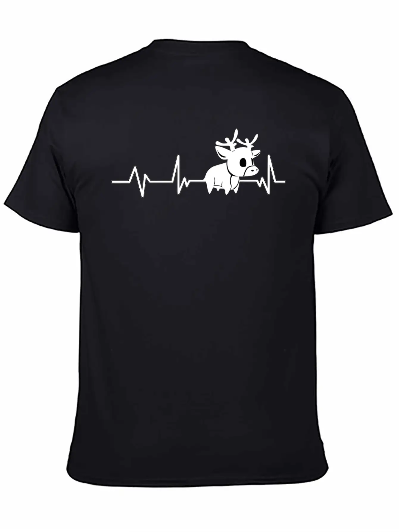 Cute Deer Heartbeat Deer Gift Deer Classic Cotton Tee – Unisex Comfort For Any Season