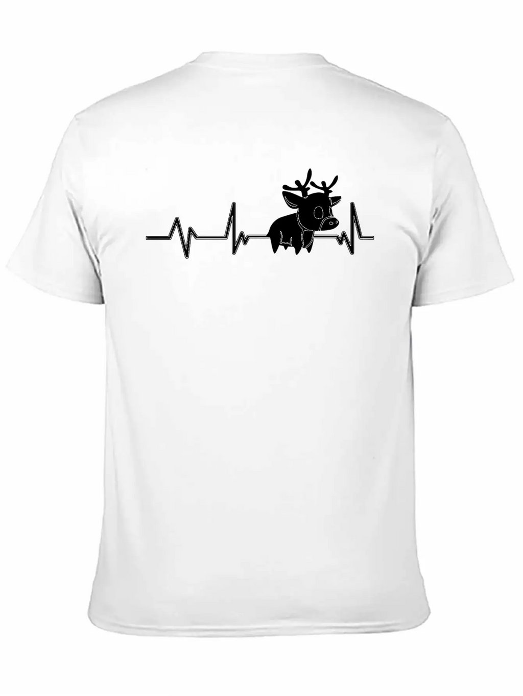 Cute Deer Heartbeat Deer Gift Deer Classic Cotton Tee – Unisex Comfort For Any Season