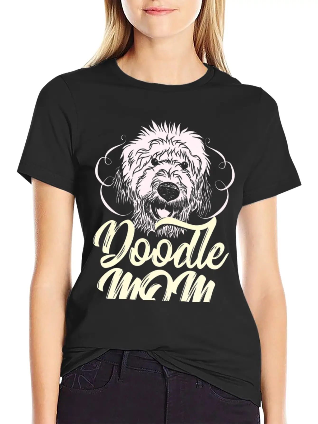 Cute Doodle Mom Goldendoodle Labradoodle Pyredoodl Basic Graphic T-Shirt – Daily Comfort In Soft Cotton