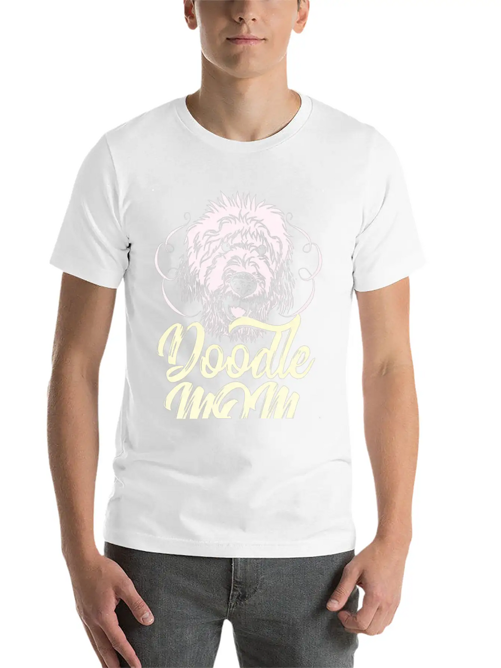 Cute Doodle Mom Goldendoodle Labradoodle Pyredoodl Basic Graphic T-Shirt – Daily Comfort In Soft Cotton