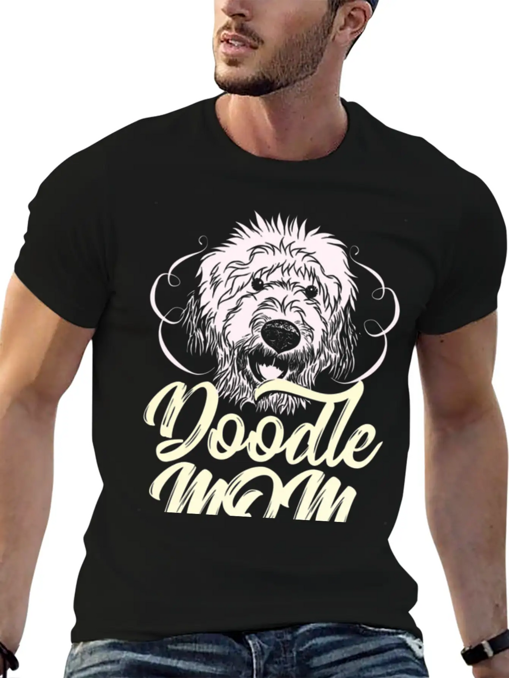 Cute Doodle Mom Goldendoodle Labradoodle Pyredoodl Basic Graphic T-Shirt – Daily Comfort In Soft Cotton