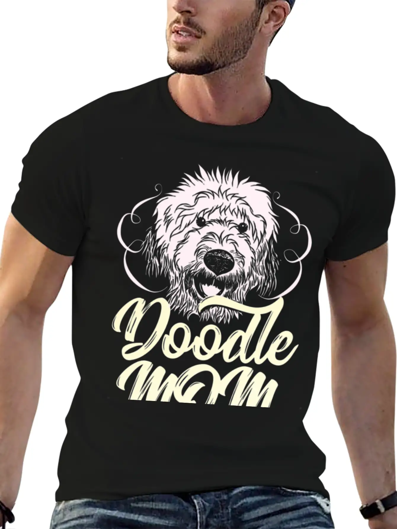Cute Doodle Mom Goldendoodle Labradoodle Pyredoodl Basic Graphic T-Shirt – Daily Comfort In Soft Cotton