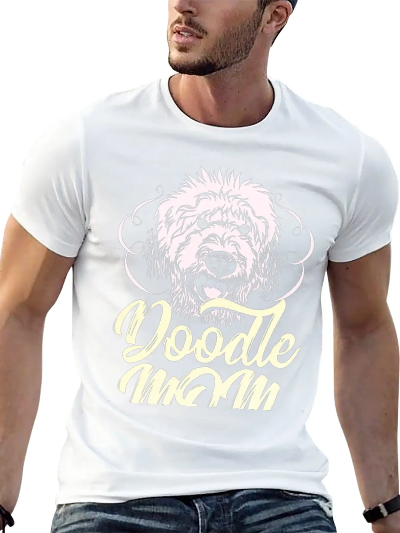 Cute Doodle Mom Goldendoodle Labradoodle Pyredoodl Basic Graphic T-Shirt – Daily Comfort In Soft Cotton