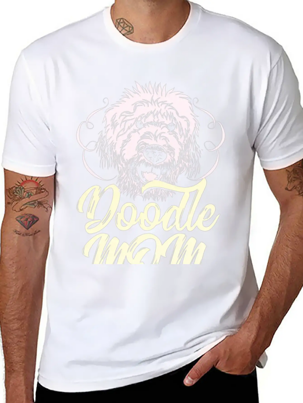 Cute Doodle Mom Goldendoodle Labradoodle Pyredoodl Basic Graphic T-Shirt – Daily Comfort In Soft Cotton