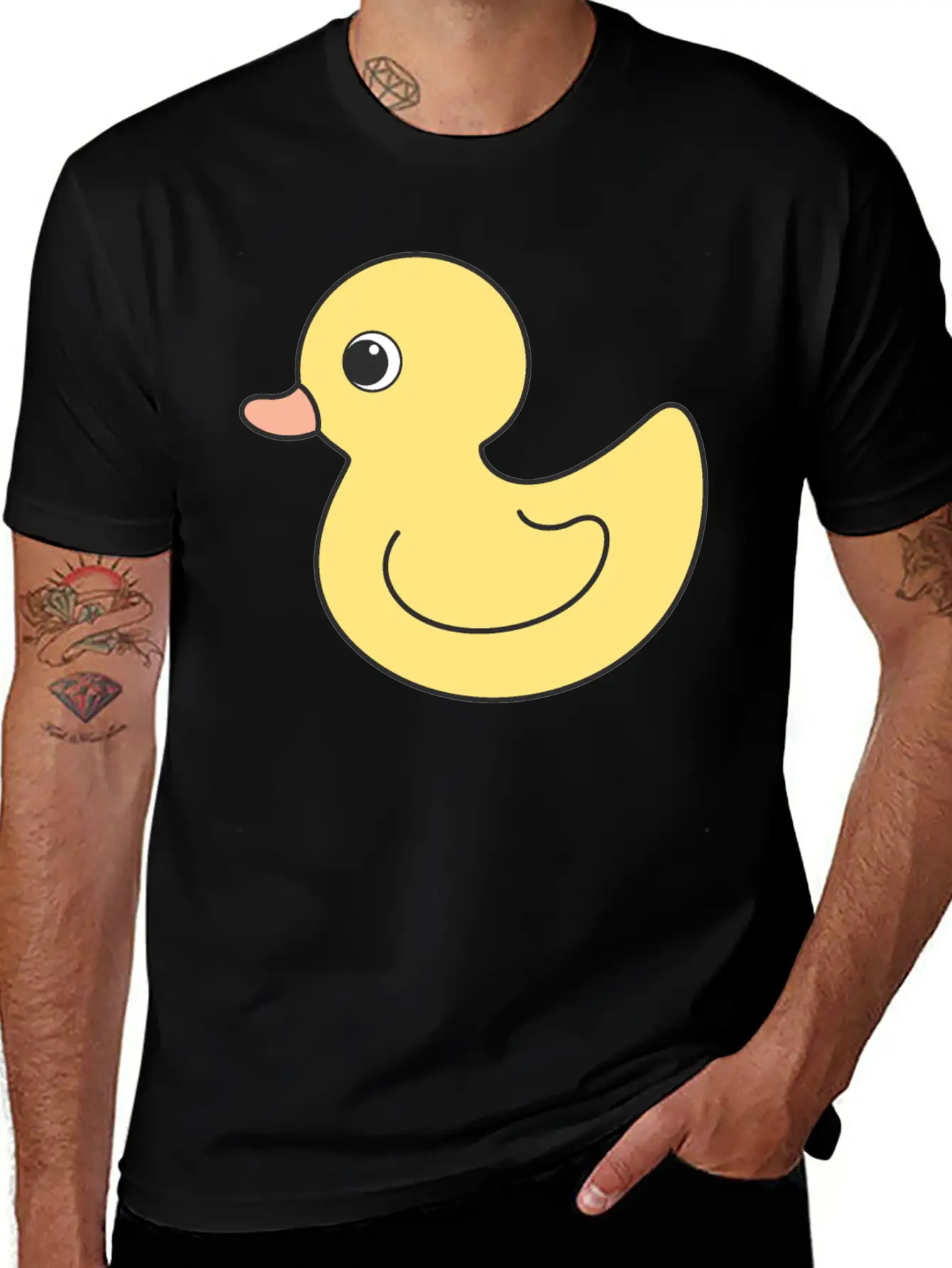 Cute Duck Breathable Soft Cotton T-Shirt – Timeless Casual Look