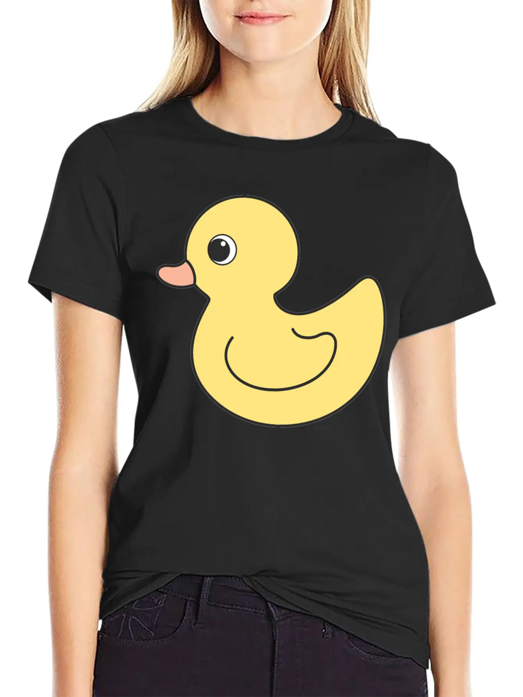 Cute Duck Breathable Soft Cotton T-Shirt – Timeless Casual Look