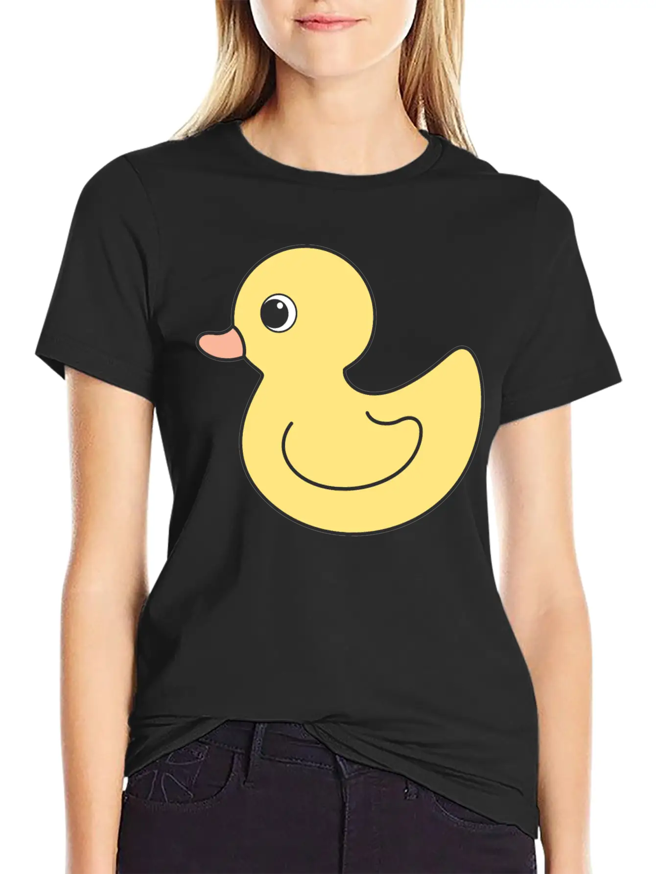 Cute Duck Breathable Soft Cotton T-Shirt – Timeless Casual Look