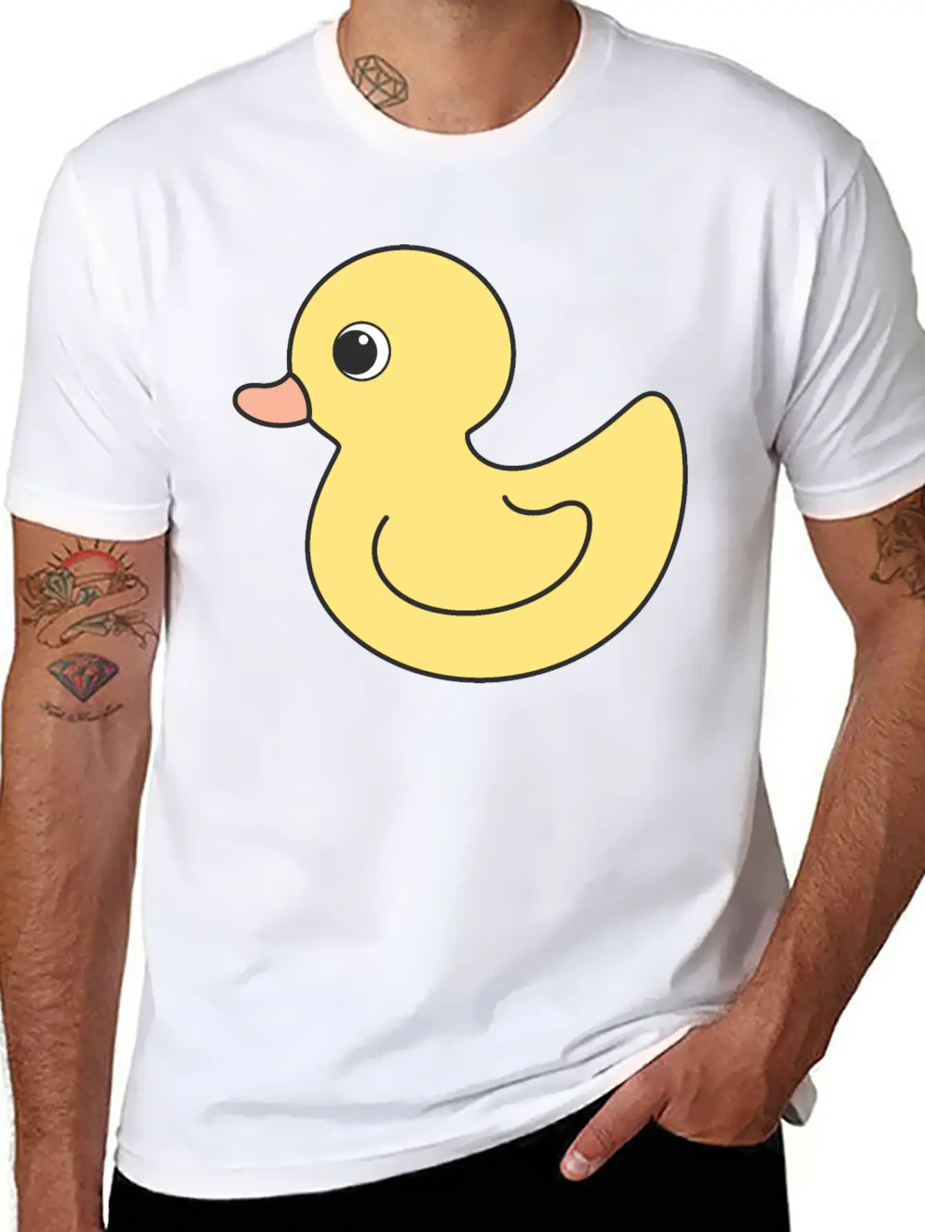 Cute Duck Breathable Soft Cotton T-Shirt – Timeless Casual Look