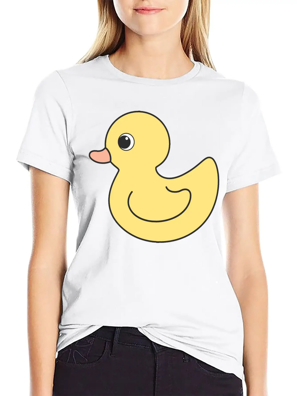 Cute Duck Breathable Soft Cotton T-Shirt – Timeless Casual Look