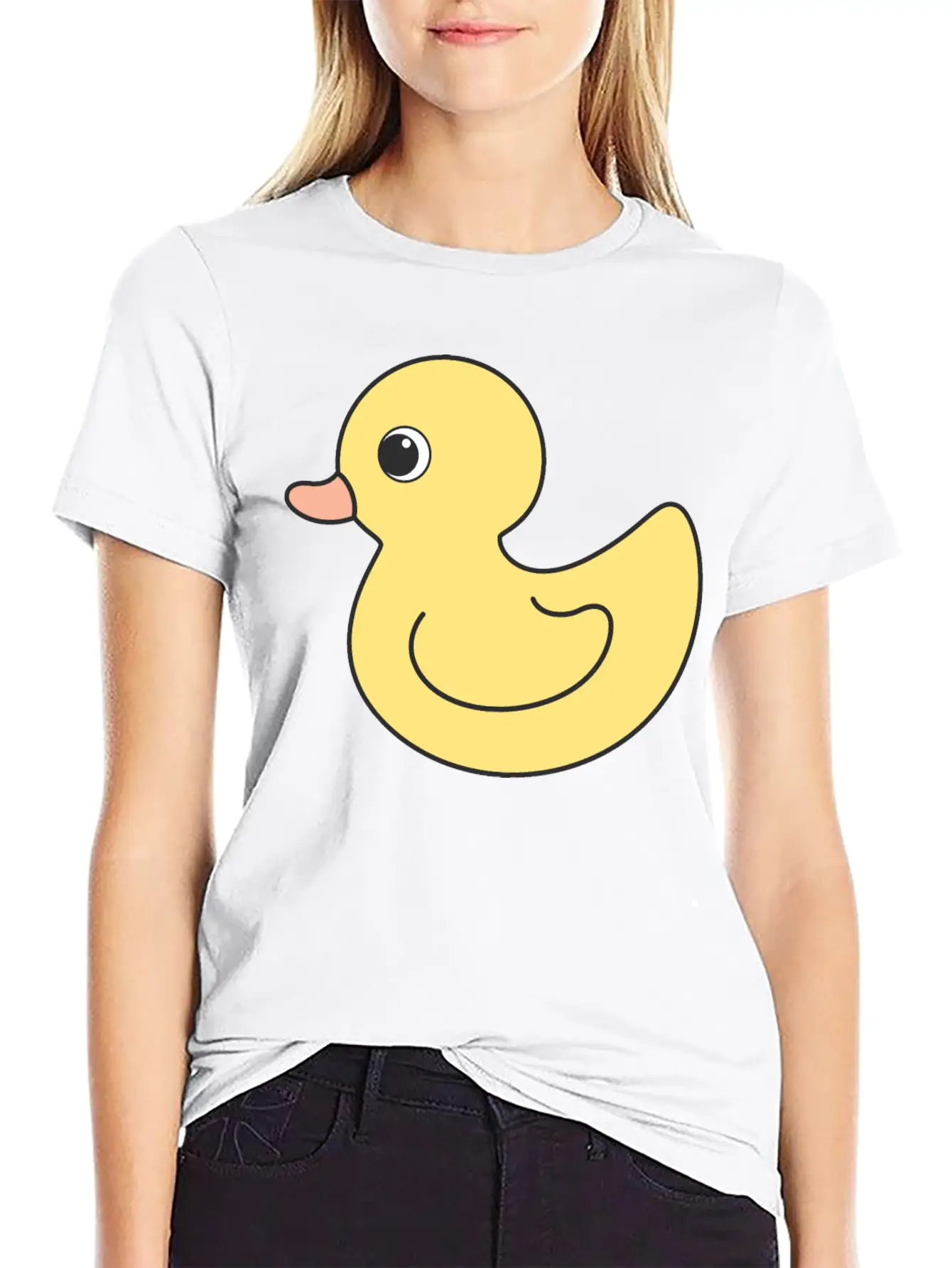 Cute Duck Breathable Soft Cotton T-Shirt – Timeless Casual Look