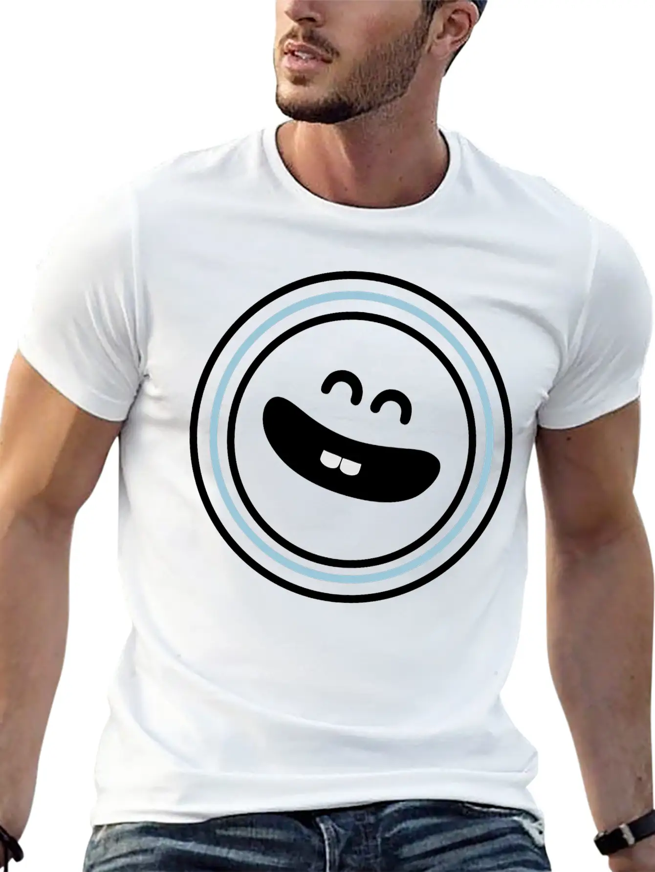 Cute Emotional Face Smile Breathable Soft Cotton T-Shirt – Timeless Casual Look