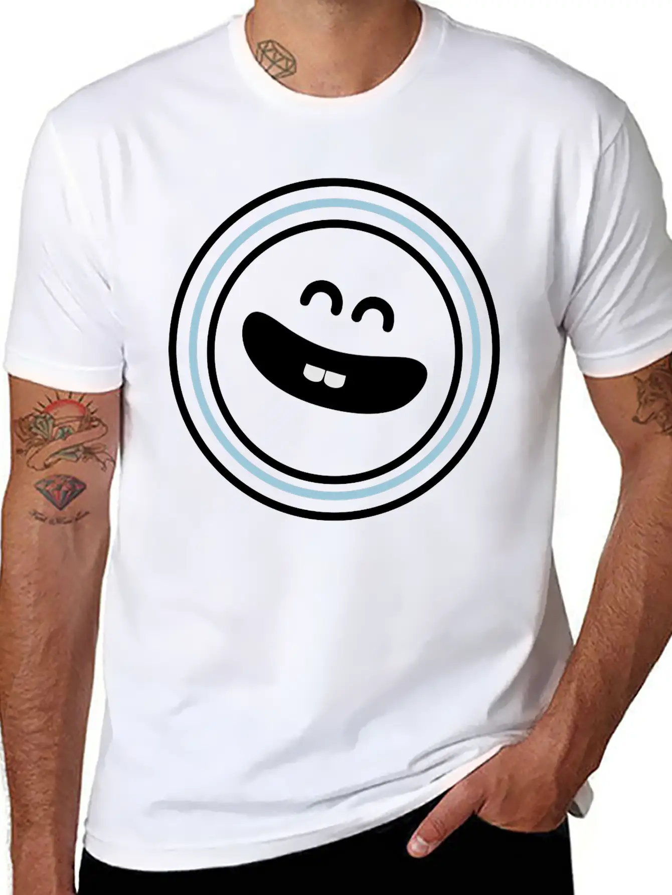 Cute Emotional Face Smile Breathable Soft Cotton T-Shirt – Timeless Casual Look