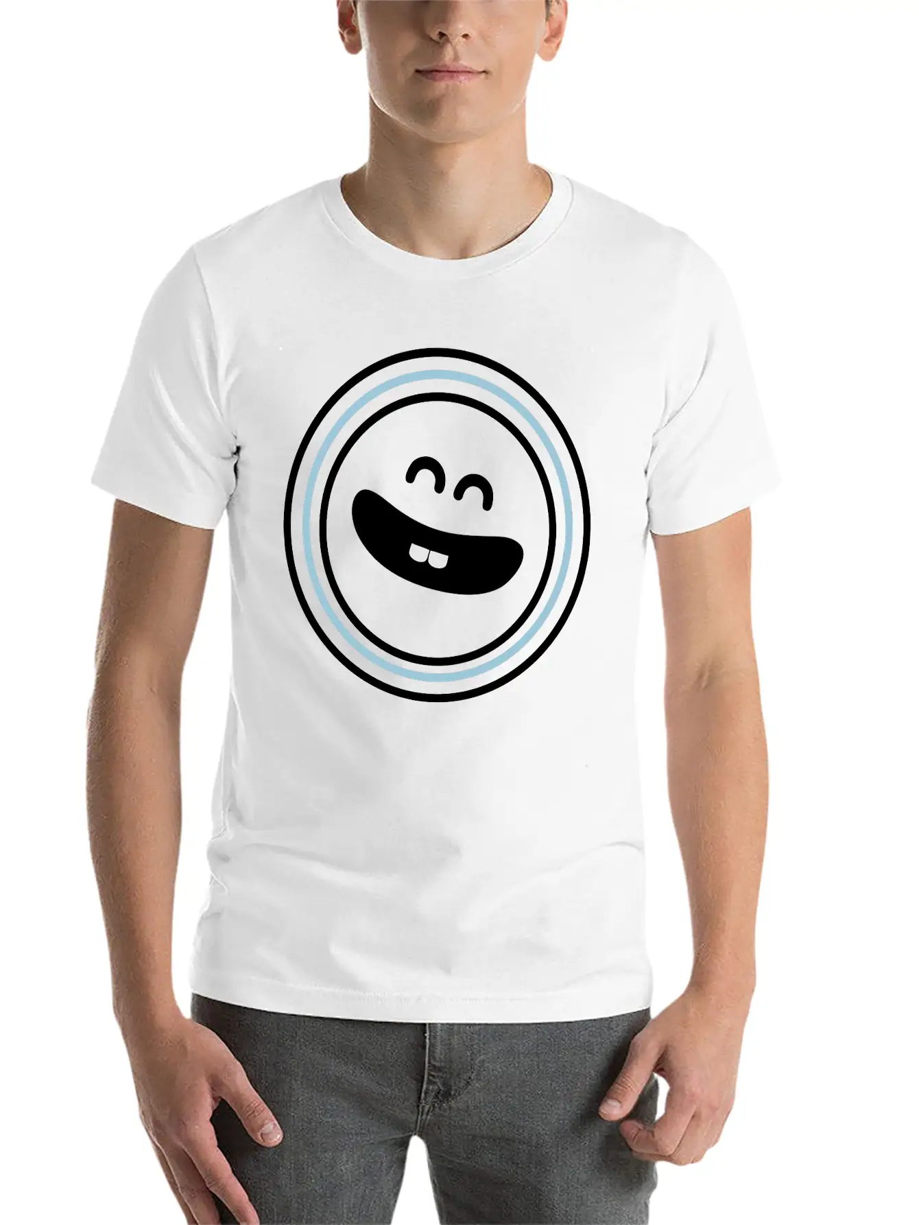 Cute Emotional Face Smile Breathable Soft Cotton T-Shirt – Timeless Casual Look