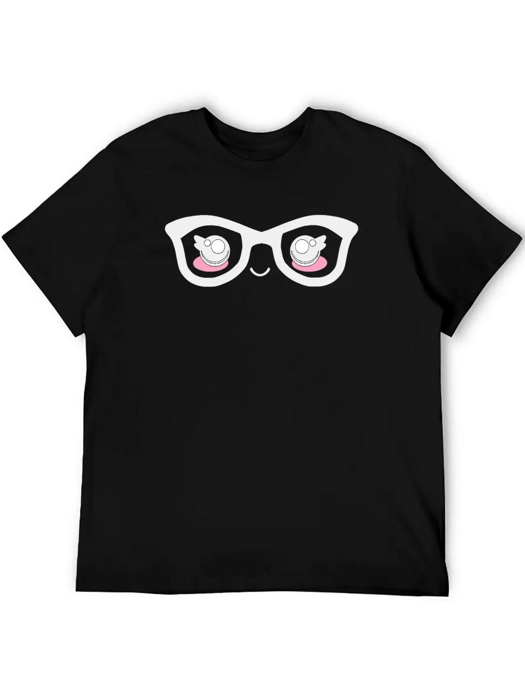 Cute Funny Kawaii Facial Expression With Glasses Breathable Graphic T-Shirt – Perfect For Casual Days