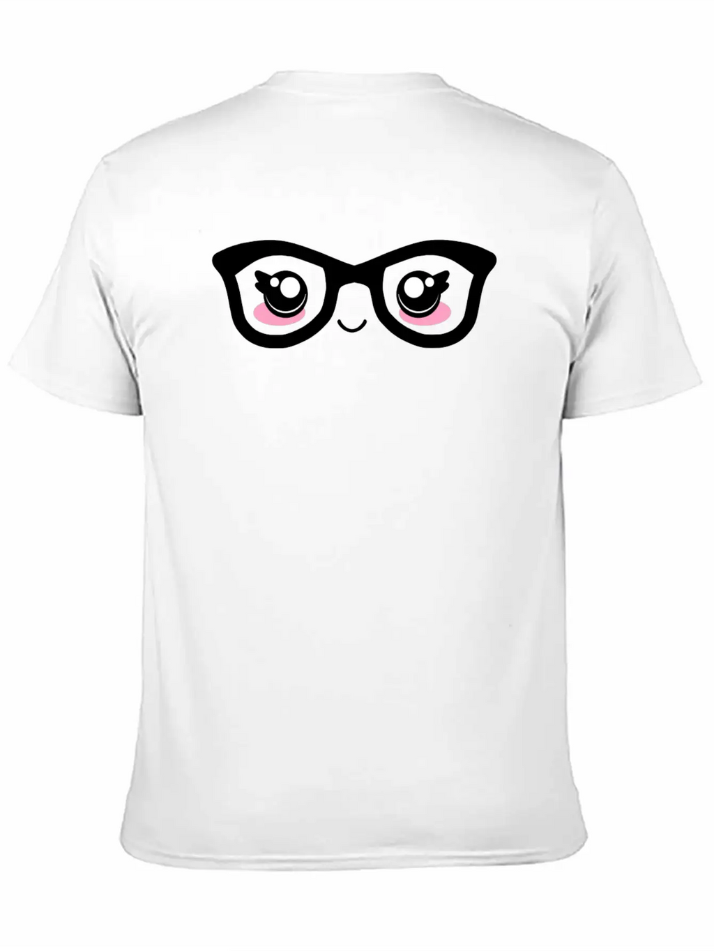 Cute Funny Kawaii Facial Expression With Glasses Breathable Graphic T-Shirt – Perfect For Casual Days