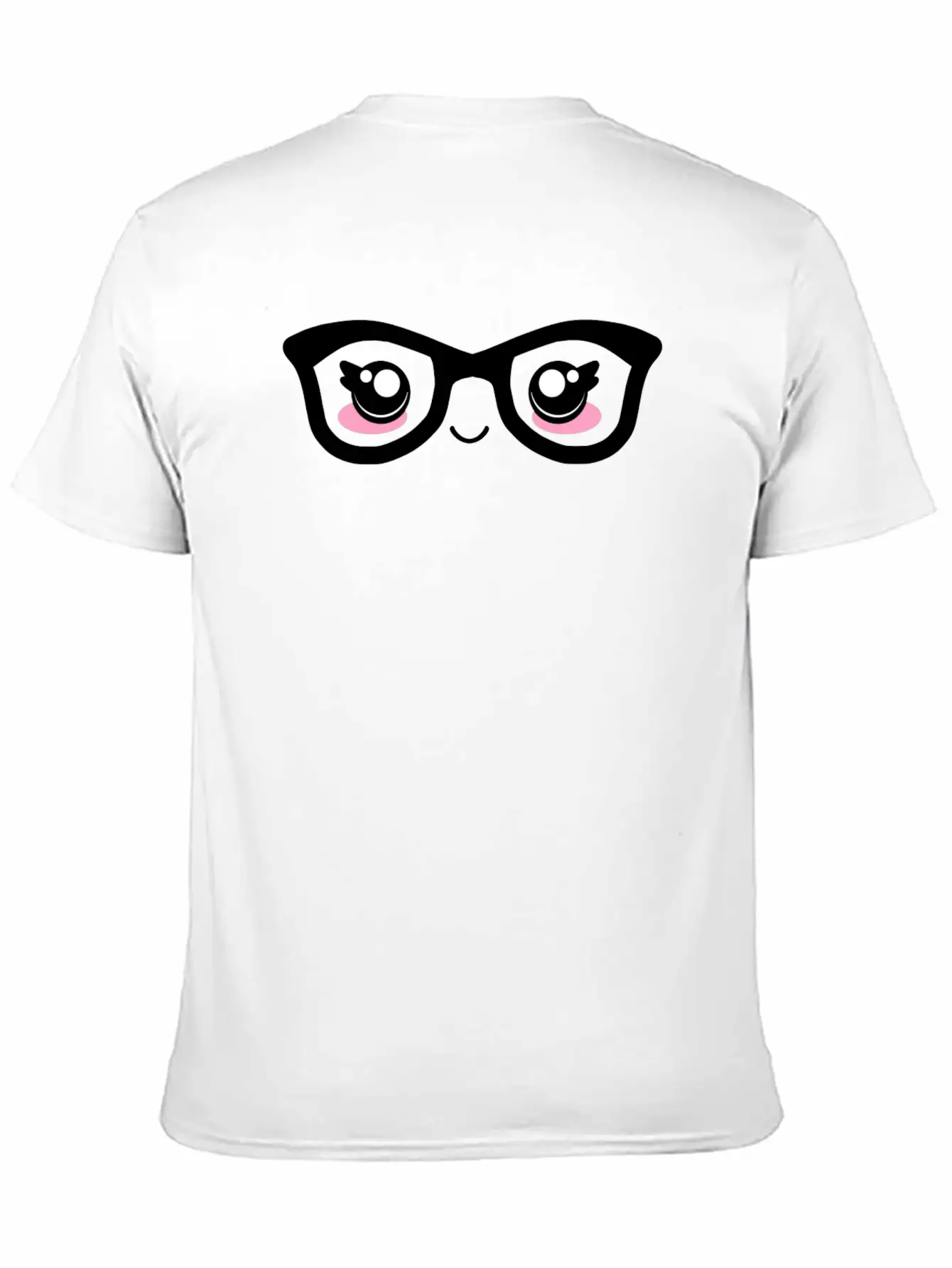 Cute Funny Kawaii Facial Expression With Glasses Breathable Graphic T-Shirt – Perfect For Casual Days