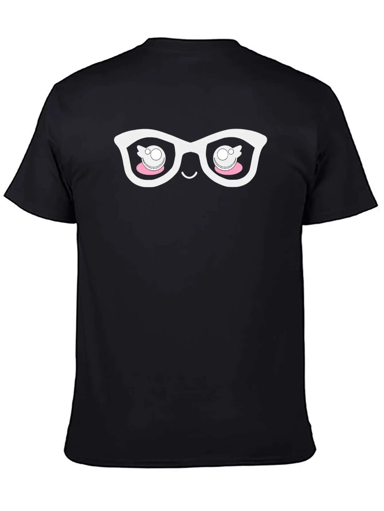 Cute Funny Kawaii Facial Expression With Glasses Breathable Graphic T-Shirt – Perfect For Casual Days