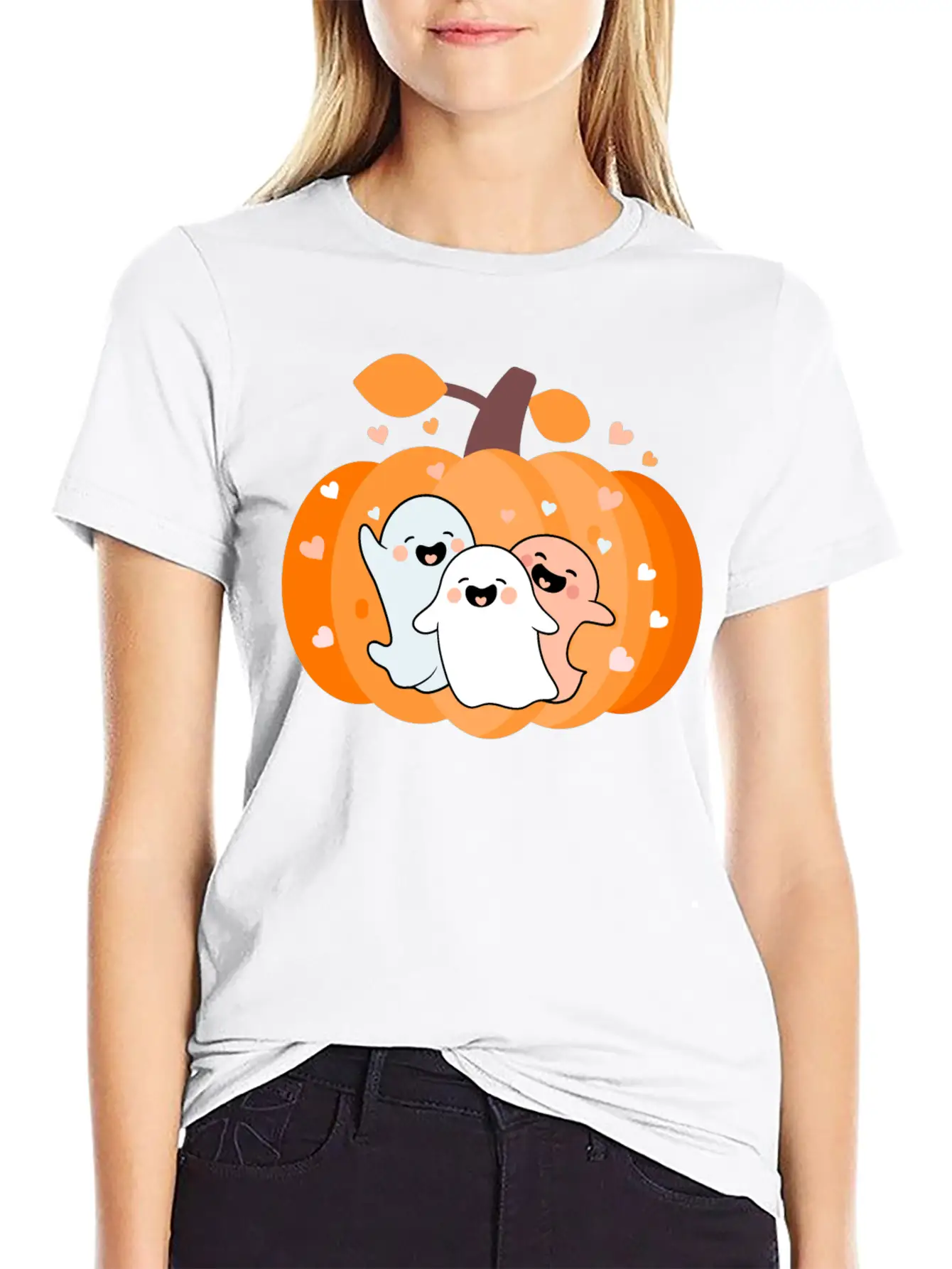 Cute Ghosts Classic Cotton Tee – Unisex Comfort For Any Season