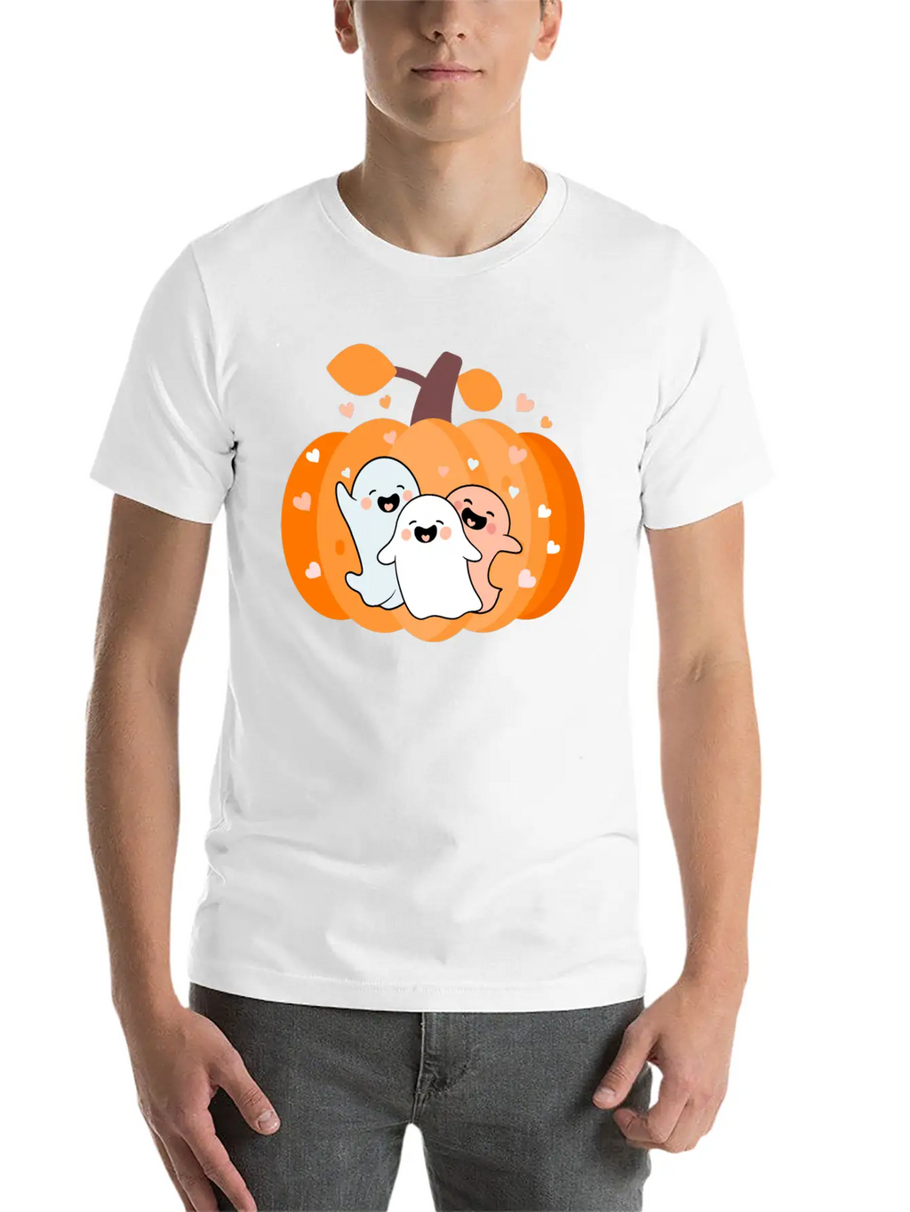 Cute Ghosts Classic Cotton Tee – Unisex Comfort For Any Season