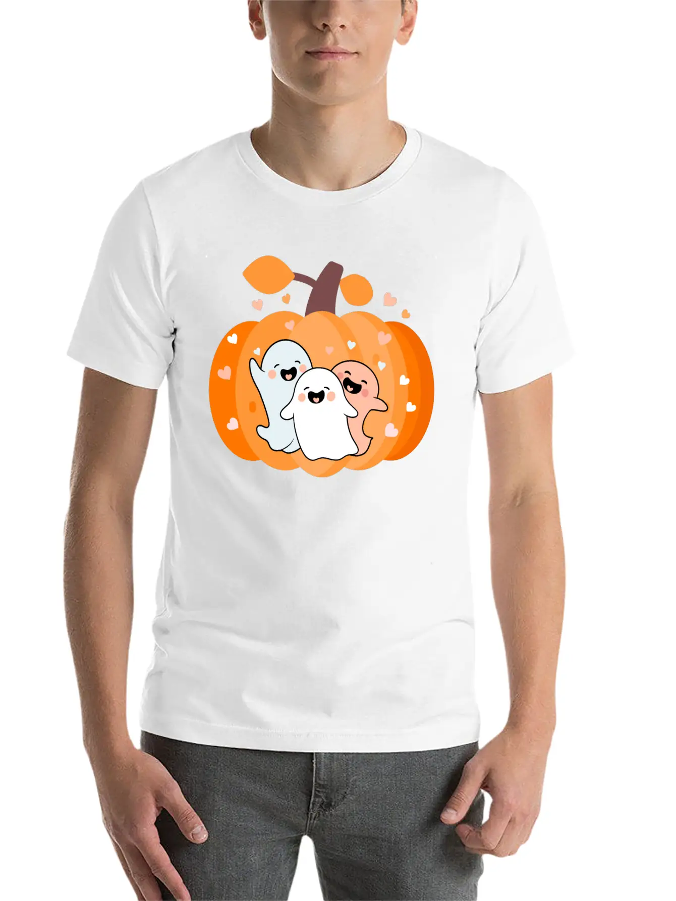 Cute Ghosts Classic Cotton Tee – Unisex Comfort For Any Season
