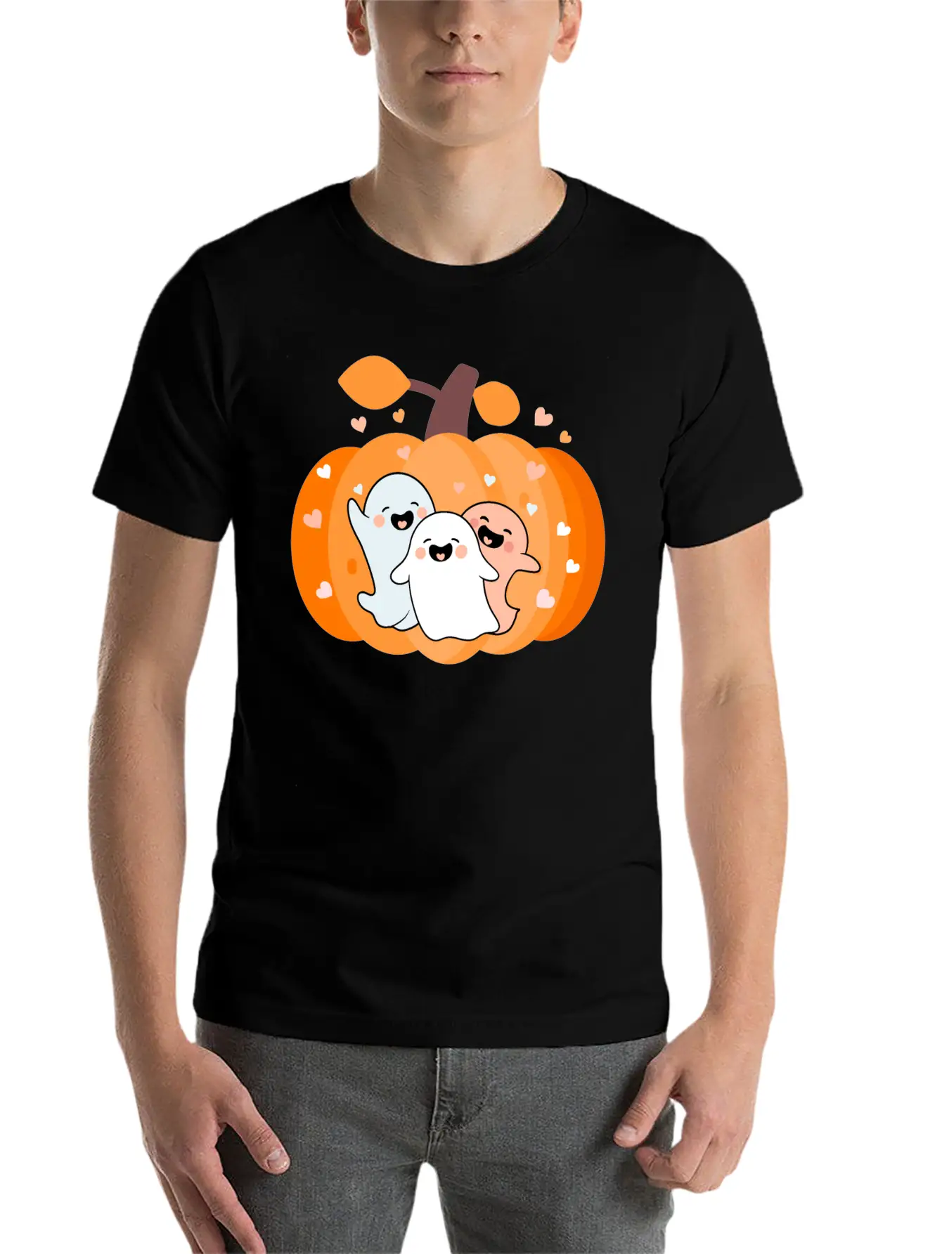 Cute Ghosts Classic Cotton Tee – Unisex Comfort For Any Season