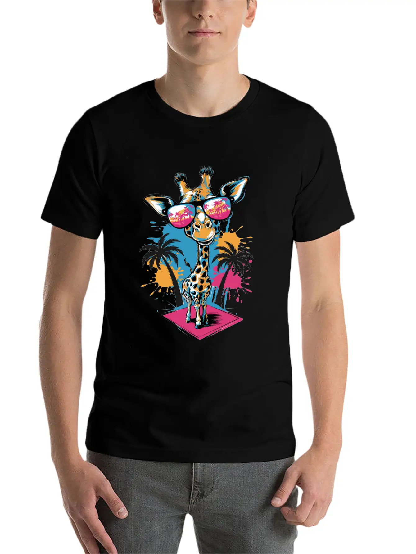 Cute Giraffe For Kids For A Kid Timeless Short Sleeve Tee – Comfy And Minimalist Design